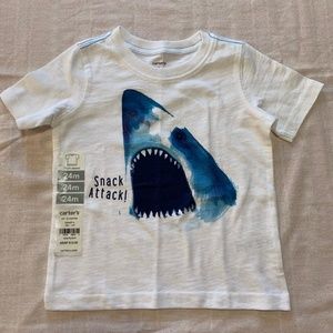 Carter's Boys Size 24m Shark Tee, NWT!!